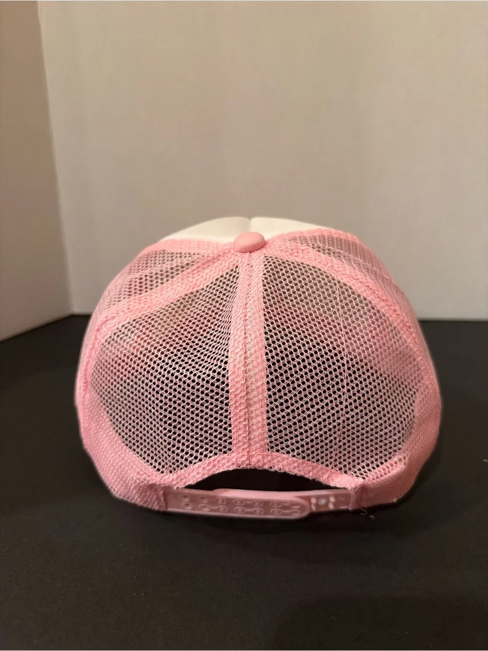 Pink and White 'Jesus is King' Trucker Hat. Custom. New